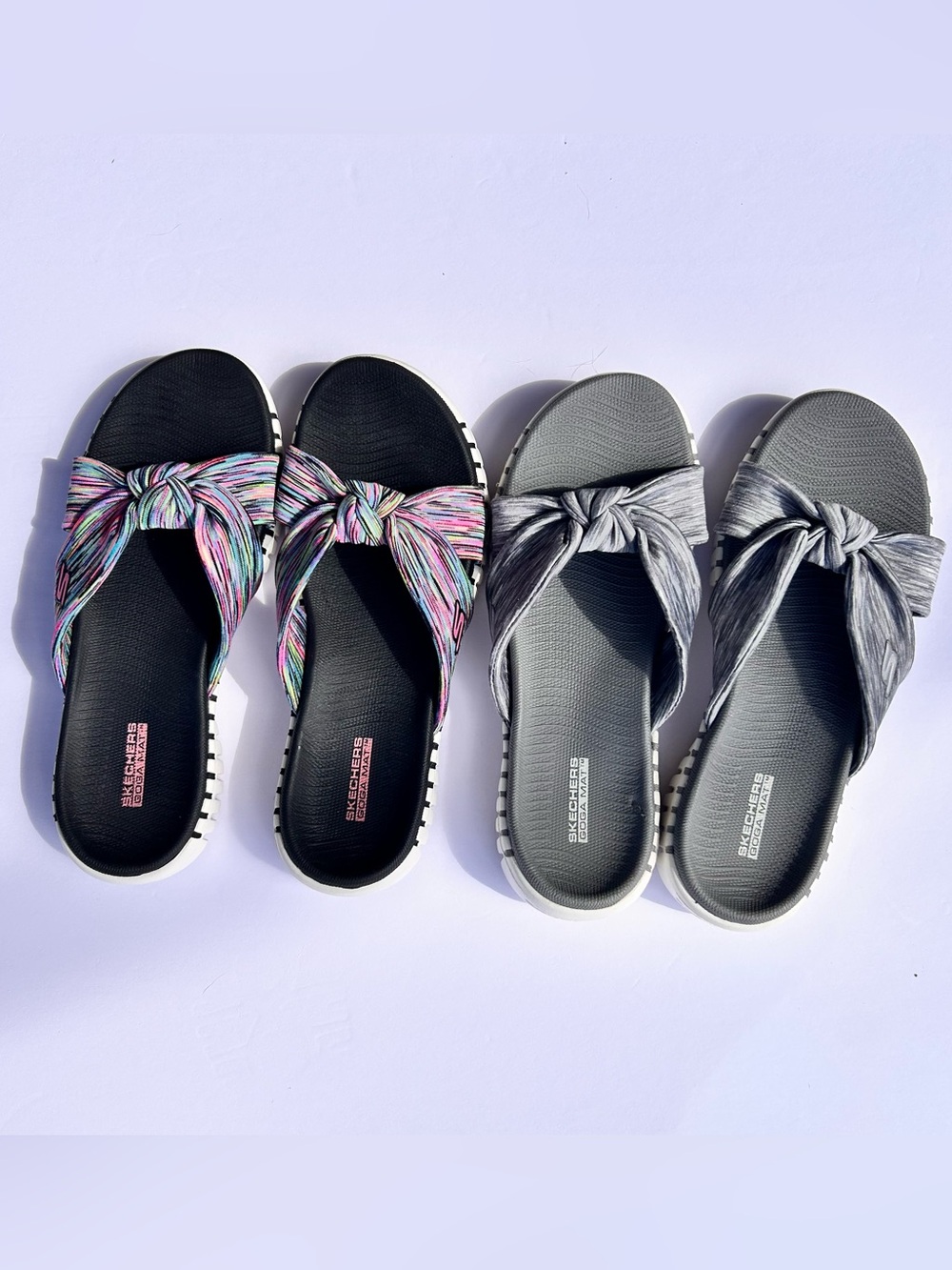 Skechers Women’s GoWalk Smart Goga Mat Slip-On Knot Sandals size 7 (2 pairs)